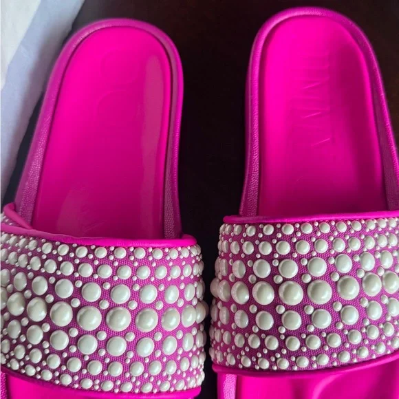 Jimmy Choo Fitz Fuchsia with Pearls NWT size 39 New never worn - Picture 7 of 9
